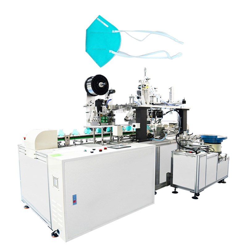 Head hung folding mask aluminum strip welding belt threading machine